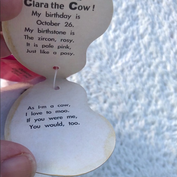 Avon Clara the Cow Birthstone Plush October NWT - Picture 5 of 7